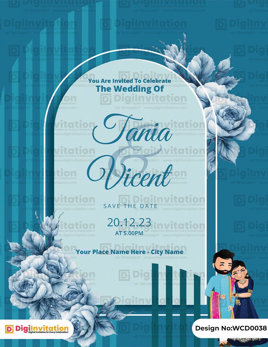 digital wedding invitation card